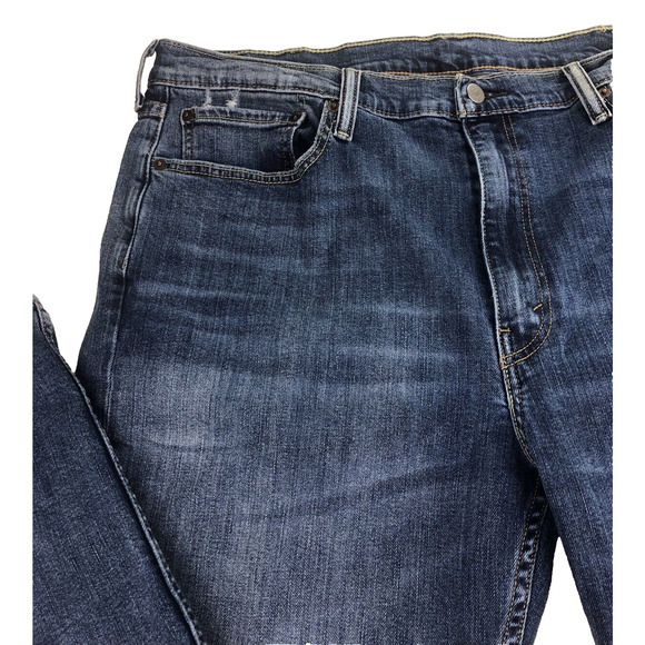 Levi's 514 Men's Jeans 40 x 32 Regular Fit Straight Leg Y2K Blue Denim Stonewash - Picture 6 of 13